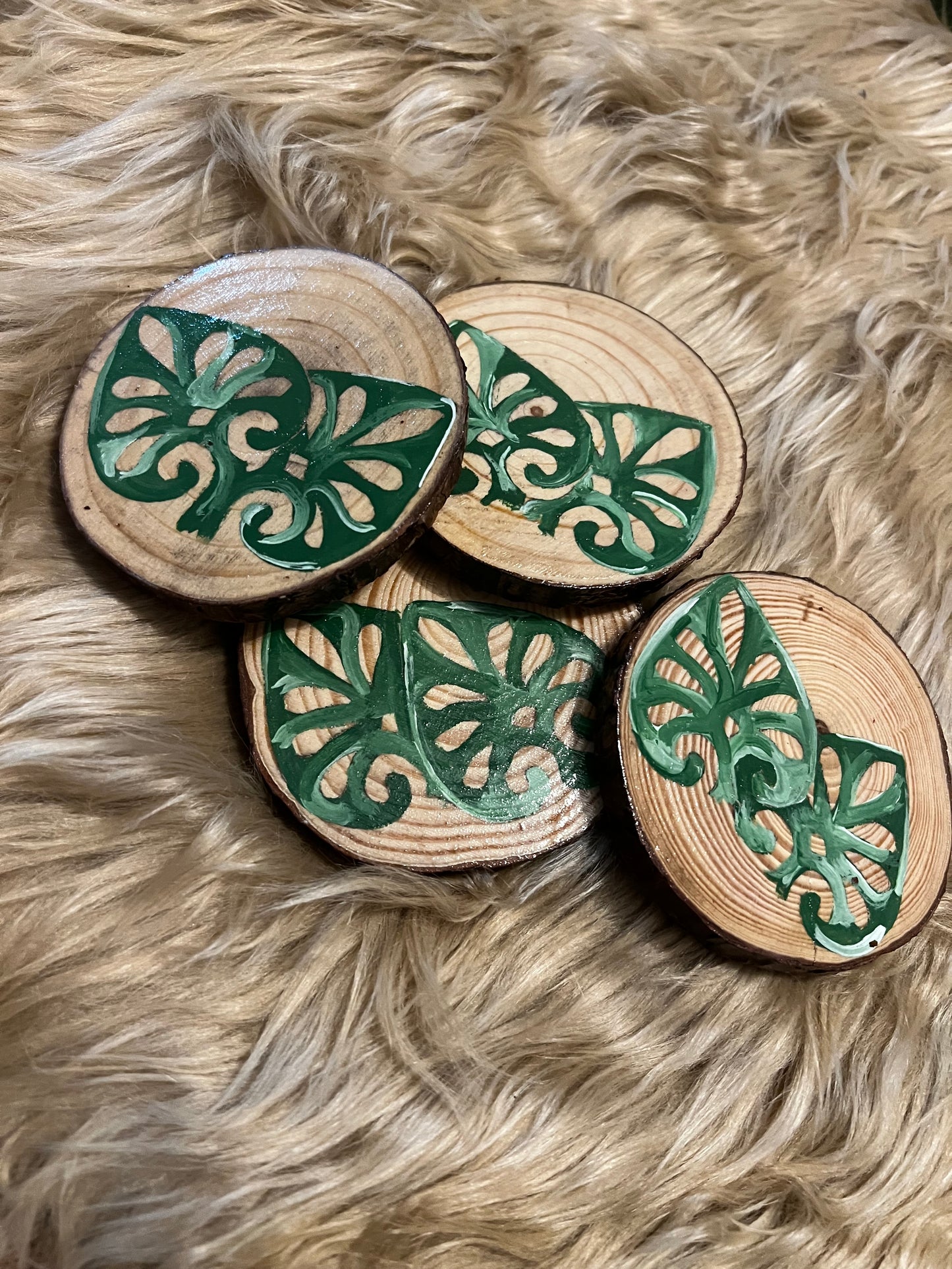 Coasters Monstera painting